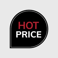 Hot price tag badge vector