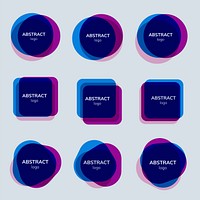 Set of abstract badge designs