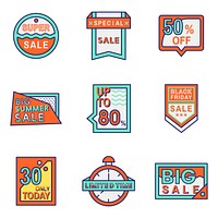 Set of sale badge designs