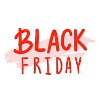 Black Friday typography vector  in red