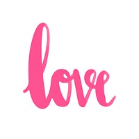 The word love typography vector