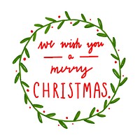 We wish you a merry Christmas typography vector