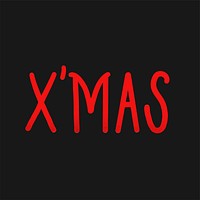X&#39;mas typography vector in red