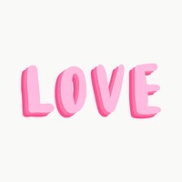 The word love typography vector