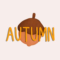 Happy autumn season acorn illustration