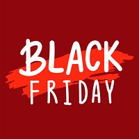 Black Friday typography vector in white