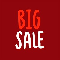 Big sale promotion typography vector