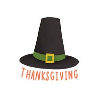Thanksgiving pilgrim hat holiday illustration