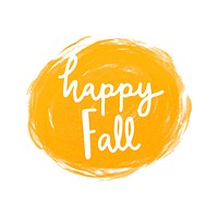 Hello happy fall autumn illustration