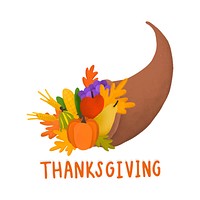 Thanksgiving flower arrangement holiday illustration