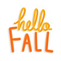 Hello happy fall autumn illustration