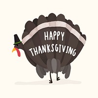 Happy Thanksgving day turkey illustration