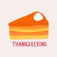 Thanksgiving pumpkin pie holiday illustration