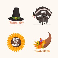 Set of Thanksgiving and autumn illustrations