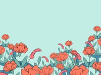 Floral and colorful feministic wallpaper vector