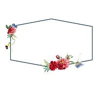 Floral frame card design illustration