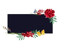 Floral frame invitation card design