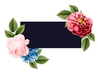 Floral frame invitation card design