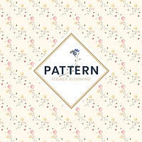 Hand drawn colorful floral pattern illustration