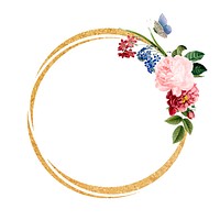 Blank floral frame card illustration
