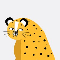 Cute cheetah cartoon vector graphics