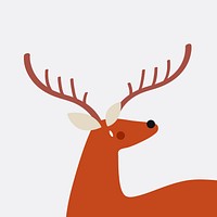Cute deer with antlers vector design