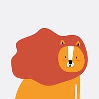 Lion in a cartoon style vector