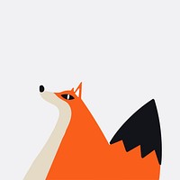 Cute fox in a cartoon style vector