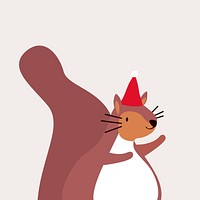 Cute brown squirrel wildlife cartoon vector illustration