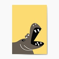 Cute hippopotamus cartoon vector design