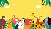 Animals theme template vector illustration