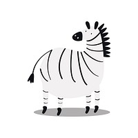 Cute wild zebra cartoon illustration