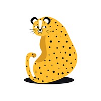 Cute wild cheetah cartoon illustration
