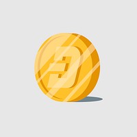 Dash cryptocurrency electronic cash symbol vector