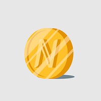 Namecoin cryptocurrency electronic cash symbol vector