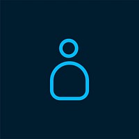 Blue avatar account symbol vector