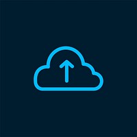 Upload to cloud storage symbol vector