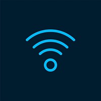 Blue wireless connection symbol vector