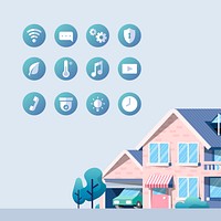 Smart home vector pack with icons