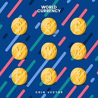 World currency money symbol vector