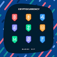 Set of various cryptocurrencies electronic cash symbol vector