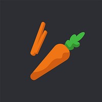 Fresh organic carrots food vector