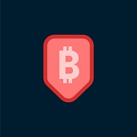 Bitcoin cryptocurrency electronic cash symbol vector