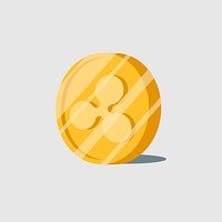 Ripple  cryptocurrency electronic cash symbol vector