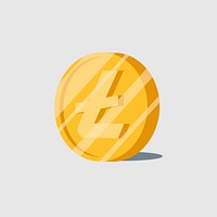 Litecoin cryptocurrency electronic cash symbol vector