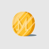 Monero cryptocurrency electronic cash symbol vector