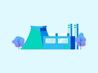 Factory power generator plant illustration