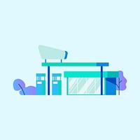 Gas or petrol station vector