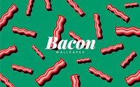 Bacon pattern food wallpaper illustration | Free Vector - rawpixel