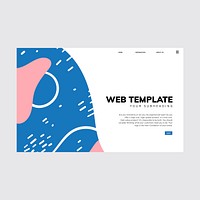 Colorful geometric Memphis style web template